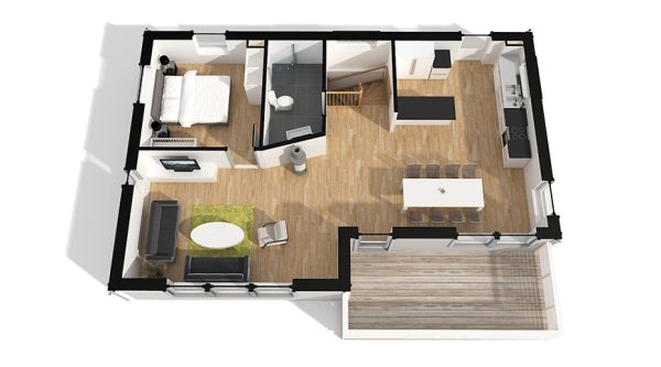 3D Planlösning Villa Plan 2